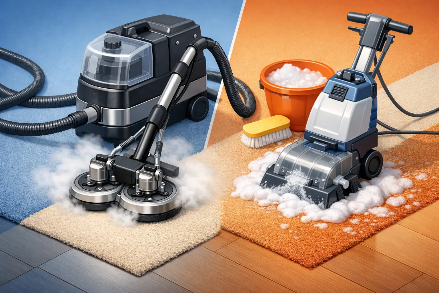 Steam Cleaning vs Shampooing for Carpets